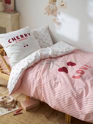 Bedding & Decor-Child's Bedding-Duvet Covers-Duvet Cover & Pillowcase Set with Recycled Cotton, CHERRY STRIPES