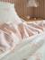 Duvet cover and pillowcase SET with recycled cotton printed pink 