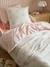 Duvet cover and pillowcase SET with recycled cotton printed pink 