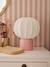 Ball-shaped table lamp with metal base rose+sage green 