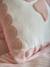 Cushion with scalloped trim ecru 