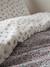 Duvet cover and pillowcase set in RETRO FLOWERS cotton gauze, with recycled cotton printed pink 