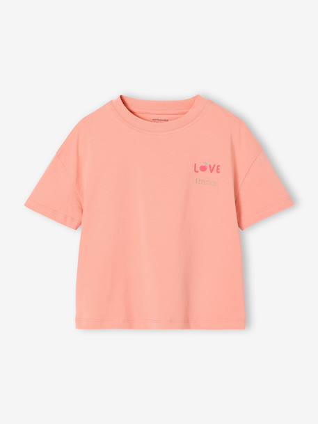 Plain Basics T-Shirt for Girls apricot+sweet pink 