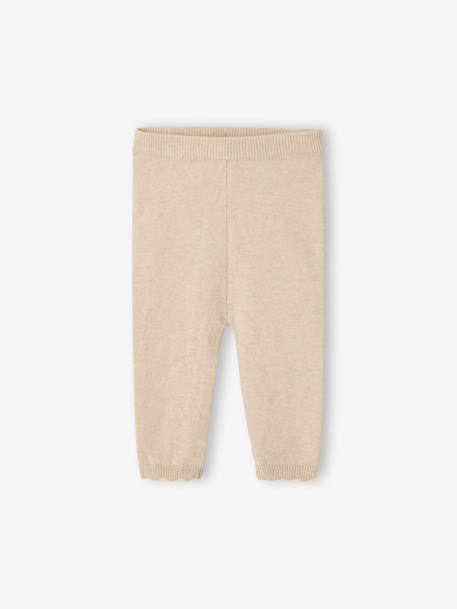 3-Piece Knitted Set for Baby Girls marl beige 