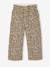 Wide-leg paperbag leopard print trousers for girls beige+chocolate+multicoloured+vanilla 