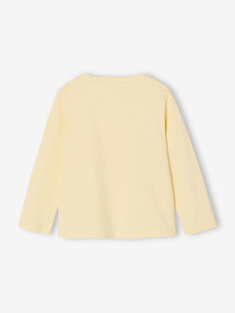 Pack of 3 long-sleeved girls' fancy t-shirts anthracite+coral+ecru+grey blue+indigo+mauve+rose 