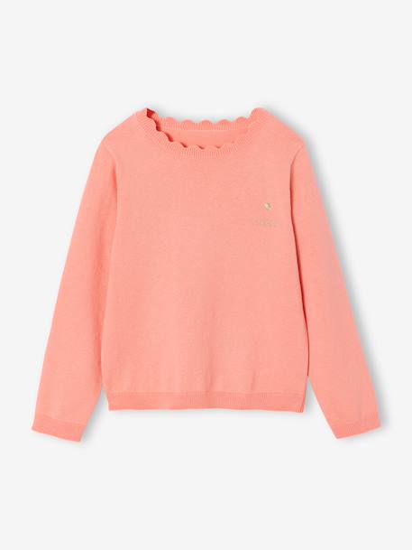 BASICS Jumper for Girls grey green+marl beige+navy blue+raspberry pink+tangerine 