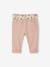 Paperbag Trousers with Belt, for Babies cappuccino+lichen+old rose 