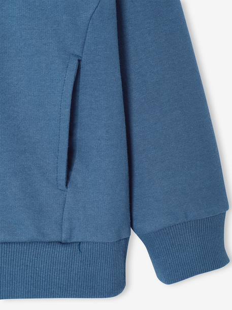 Boy's fleece hooded sweatshirt ocean blue 