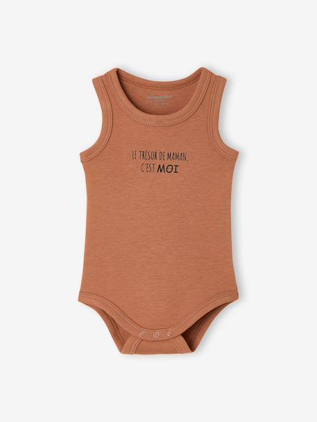 Pack of 2 organic cotton boy's bodysuits anthracite 