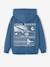 Boy's fleece hooded sweatshirt ocean blue 