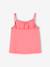 Pack of 3 Basics Tops with Thin Straps, for Girls ecru+raspberry pink+sage green 