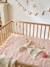 Floor mattress / Play mat in cotton muslin MON COEUR printed pink 