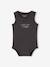 Pack of 2 organic cotton boy's bodysuits anthracite 