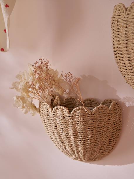 Pack of 3 FESTON wall decor baskets beige 