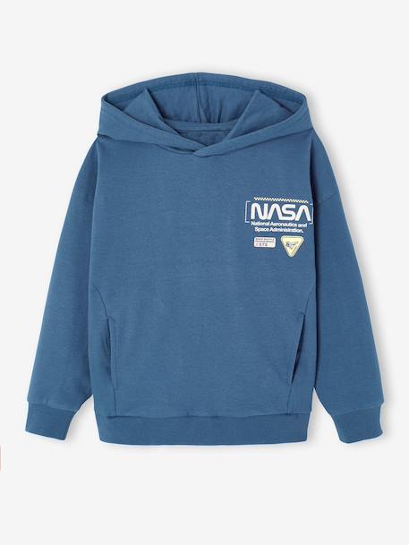 Boy's fleece hooded sweatshirt ocean blue 