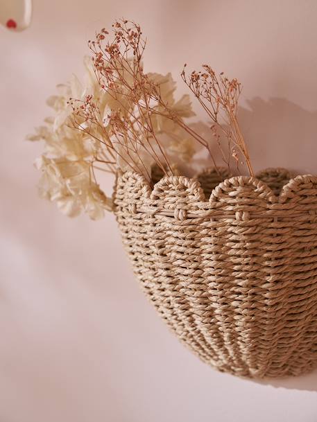 Pack of 3 FESTON wall decor baskets beige 