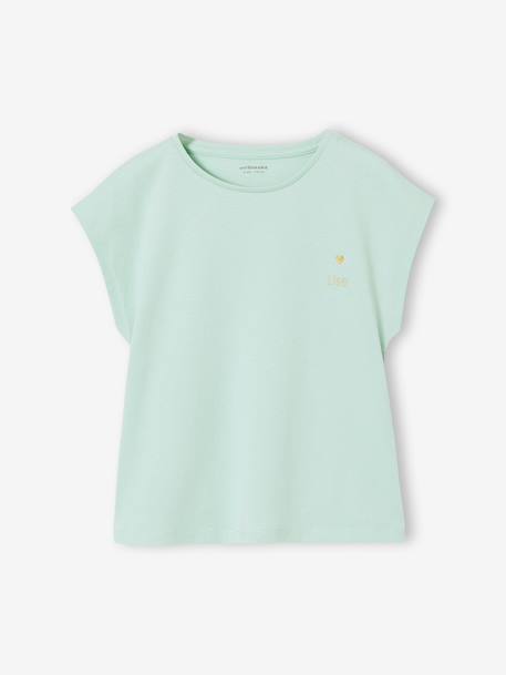 Plain Basics T-Shirt for Girls aqua green+ecru+navy blue+sweet pink 
