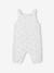 Jumpsuit for Newborn Babies, Embroidery in Cotton Gauze beige+ecru+Light Green/Print 