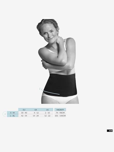 Post-Maternity Belly Binder, by CARRIWELL Black 