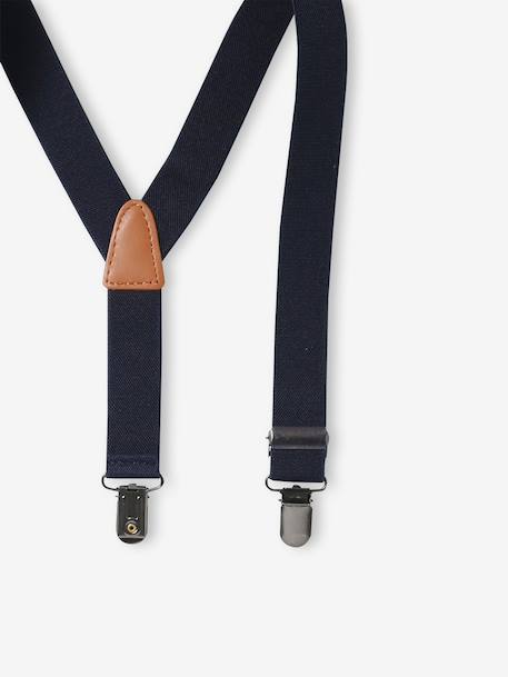 Two-Tone Braces for Boys deep blue+navy blue 