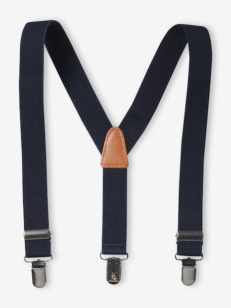 Two-Tone Braces for Boys deep blue+navy blue 