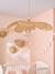 Woven bamboo flower pendant lampshade beige 