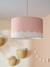 Scalloped pendant lampshade pale pink 