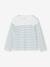 Long Sleeve Striped Top for Girls plum+sage green+striped blue 