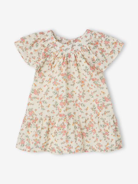 Baby dress set with culotte-style briefs and bandeau ecru 