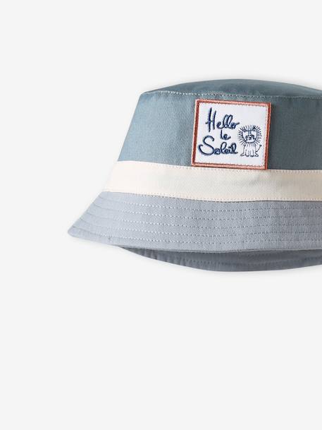 Colourblock Bucket Hat for Baby Boys blue+sage green 