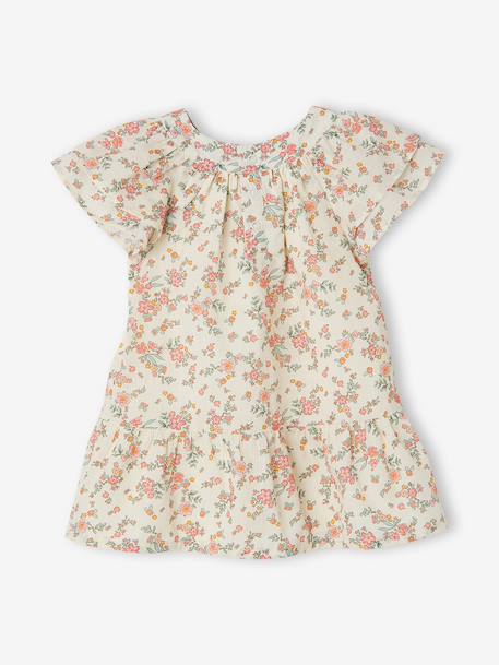 Baby dress set with culotte-style briefs and bandeau ecru 