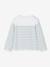 Long Sleeve Striped Top for Girls plum+sage green+striped blue 