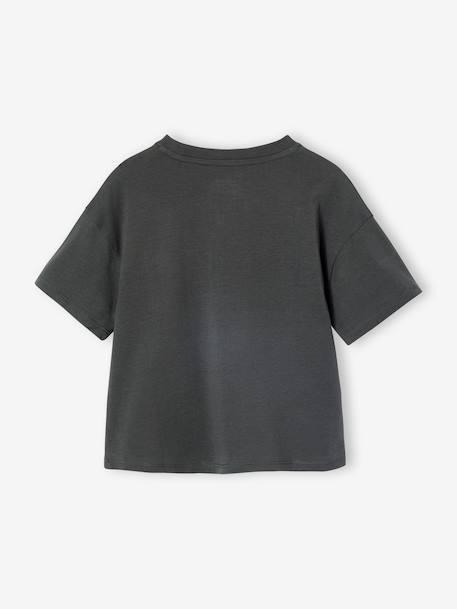 Short-sleeved printed T-shirt for girls anthracite+beige+pale yellow+sandy beige 