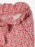 Fluid Cropped Trousers with Floral Print, for Girls emerald green+navy blue+red 