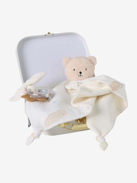 Customisable comforter and rattle with CLOUD carry case white 