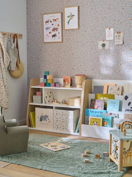 Book and toy storage unit YEL white 