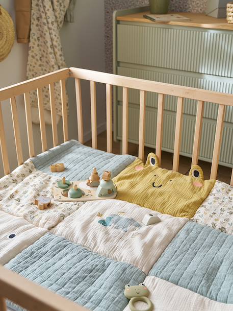 Floor mattress / Play mat in patchwork cotton muslin BAYOU multicoloured 