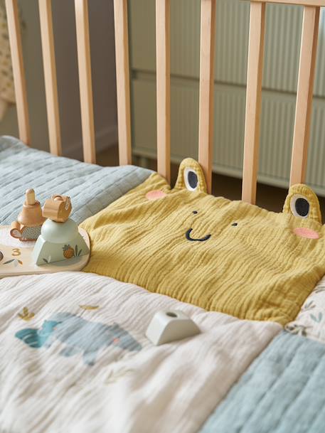 Floor mattress / Play mat in patchwork cotton muslin BAYOU multicoloured 