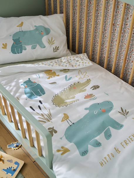 Duvet Cover + Pillowcase Set for Babies, BAYOU multicoloured 