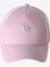 Cap with Embroidered Heart for Girls aqua green+pale blue+pale pink 