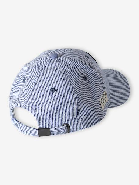 Cap for Boys striped navy blue 