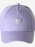 Cap with Embroidered Heart for Girls aqua green+pale blue+pale pink 