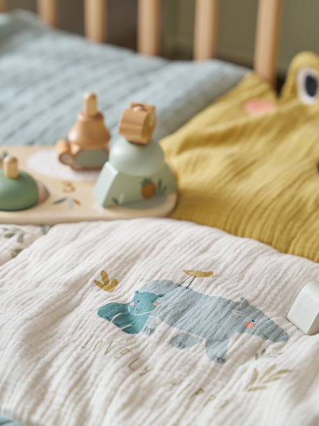 Floor mattress / Play mat in patchwork cotton muslin BAYOU multicoloured 