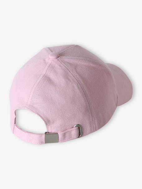 Cap with Embroidered Heart for Girls aqua green+pale blue+pale pink 