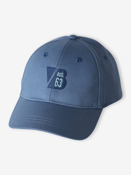 Boys' cotton cap medium blue 