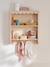 Festoon 2-Tier Coat Hanger Shelf With 4 Hooks rose 