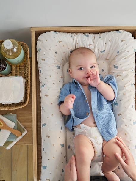 Changing Mat, Lion Cub ecru+printed beige+printed green+White/Print 