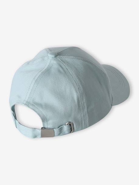 Cap with Embroidered Heart for Girls aqua green+pale blue+pale pink 
