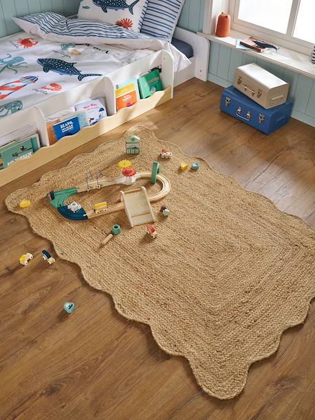 Rectangular jute rug FESTON beige 